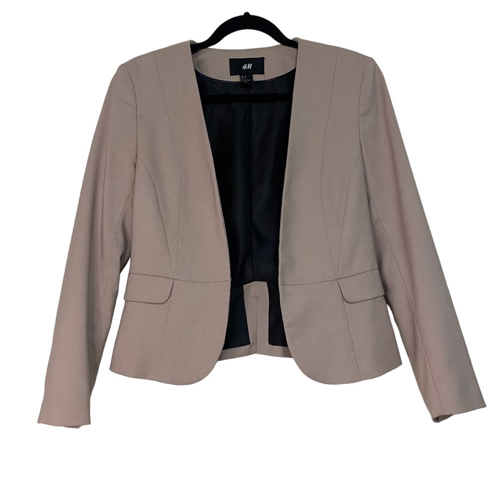 H&M Pink Long Sleeve Blazer Office Business Size 6